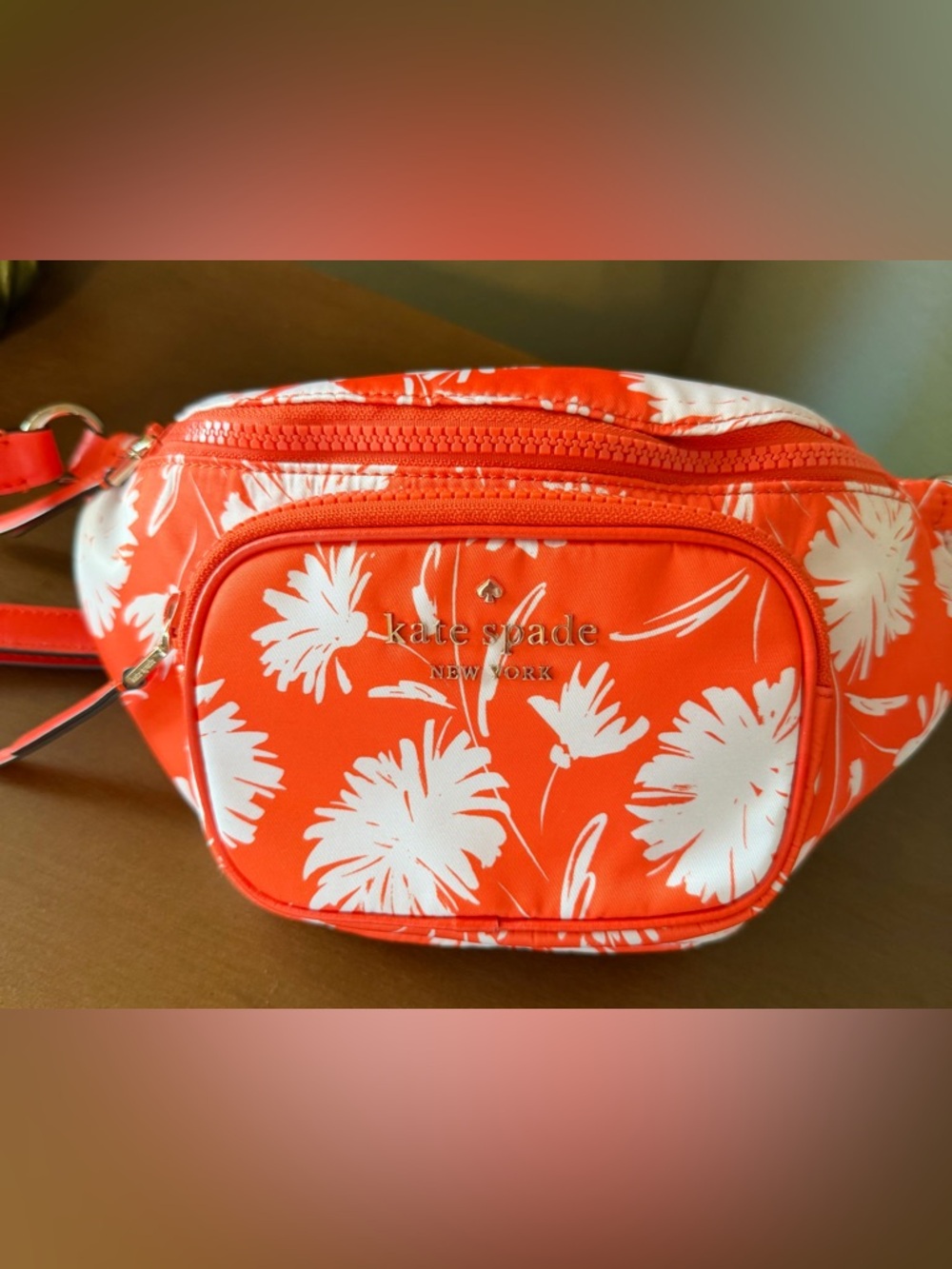 Kate Spade Coral Floral Crossbody Belt Bag-NWT